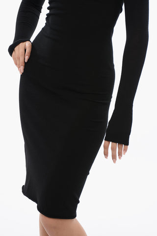 FOR EVER Knitted SCOOP Sheath Dress with Boat Neckline
