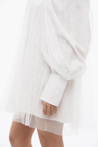Long-Sleeved Dress CASTLE IN THE SKY Double-Fabric