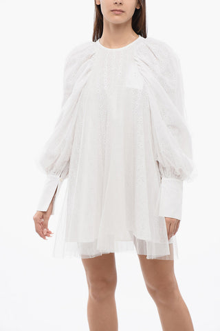 Long-Sleeved Dress CASTLE IN THE SKY Double-Fabric