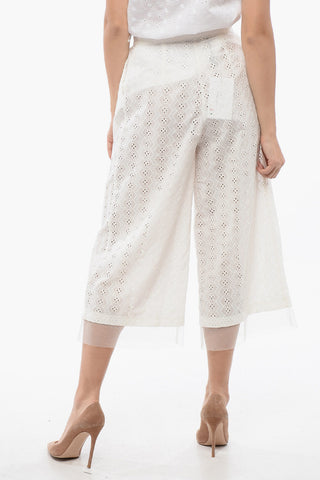 Pantaloni A Vita Alta NICE & BREEZY Sangallo Con Pinces