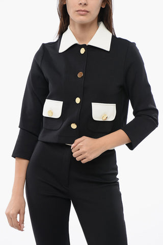 Cropped Overshirt With Flap Pockets