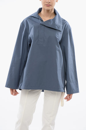 Oversized Shirt with Button-Down Collar