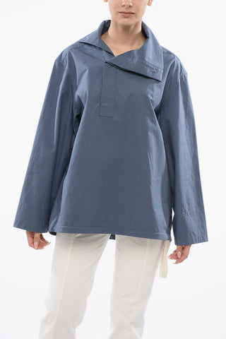 Oversized Shirt with Button-Down Collar