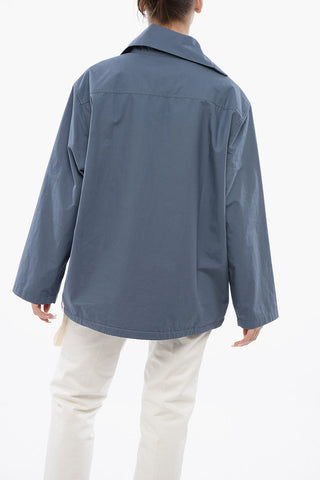 Oversized Shirt with Button-Down Collar