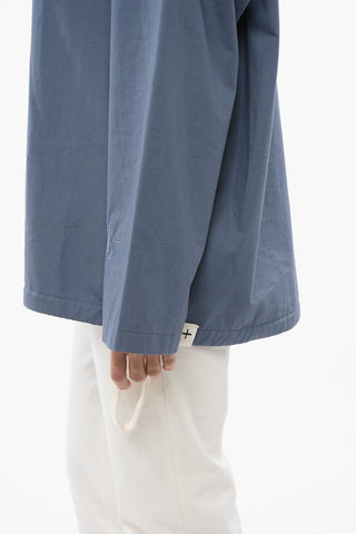 Oversized Shirt with Button-Down Collar