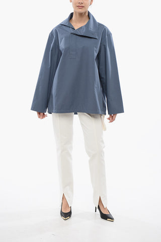 Oversized Shirt with Button-Down Collar