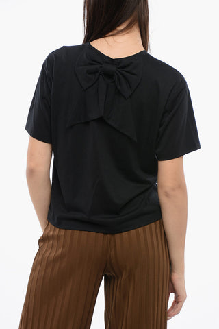 Cropped COUTURE T-shirt With Bow Detail