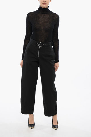 Wide-leg Belted Pants