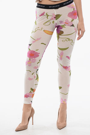 Sheer Leggings with Floral Print