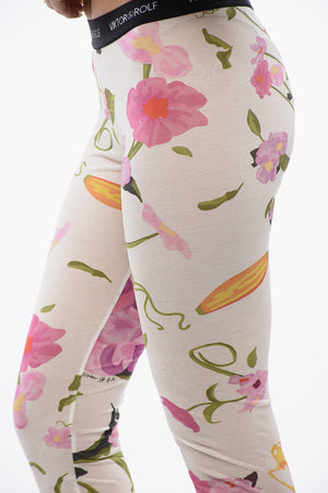 Sheer Leggings with Floral Print