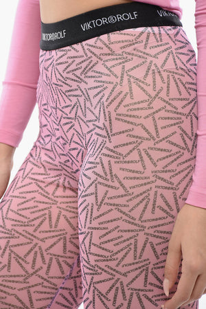 Leggings Sheer PRIVATE PARTY Con Logo Allover
