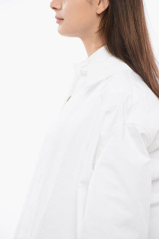 Poplin Oversized Shirt with Asymmetric Cut