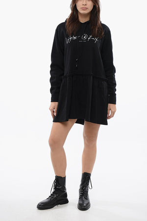 Sweatkleid mit Kapuze und besticktem Logo
