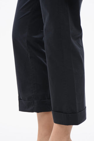Pantaloni Chino Cropped Fit in Cotone Stretch