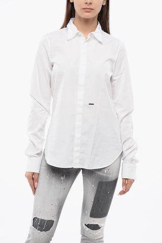 Spread Collar Popeline Shirt
