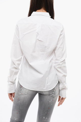 Spread Collar Popeline Shirt
