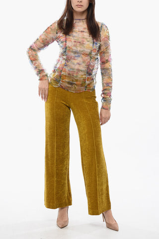 Langarm-Top RIPPLE REFLECTIONS transparent mit Blumenmuster