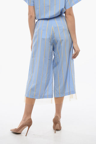 Pantaloni A Vita Alta NICE & BREEZY A Righe Con Pinces