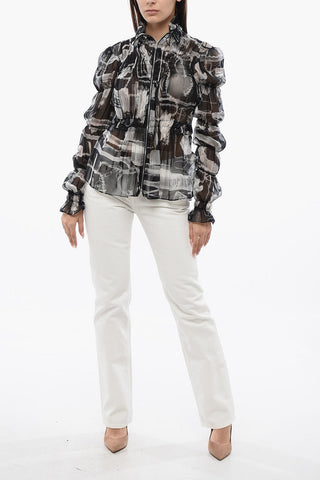 Chiffonbluse X-RAY Mit Kordelzug In Der Taille