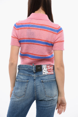Polo Crop SOFT in Misto Mohair a Righe Balanced