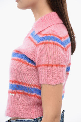 Polo Crop SOFT in Misto Mohair a Righe Balanced