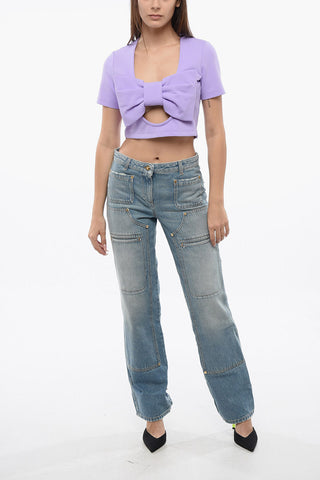 Crop Top BANDEAU Mit Maxi-Schleife