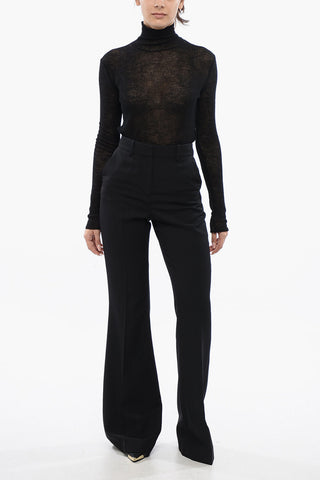 Flare-Fit High-Waisted Pants