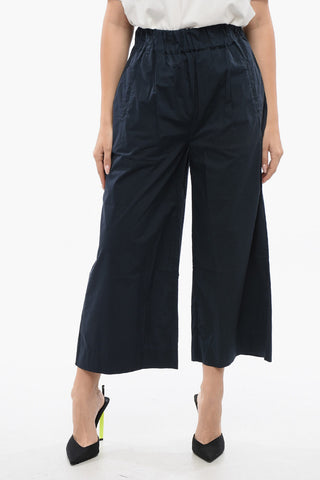Cropped-Fit Cotton Poplin Trousers