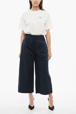 Cropped-Fit Cotton Poplin Trousers
