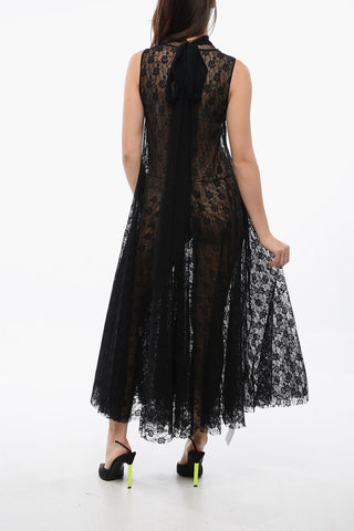 Sleeveless Lace REFLECT Maxi Dress With Bow Neckline