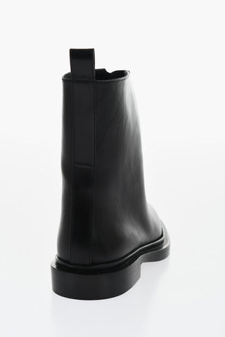 Stivaletti In Pelle Con Inserto Elasticizzato
