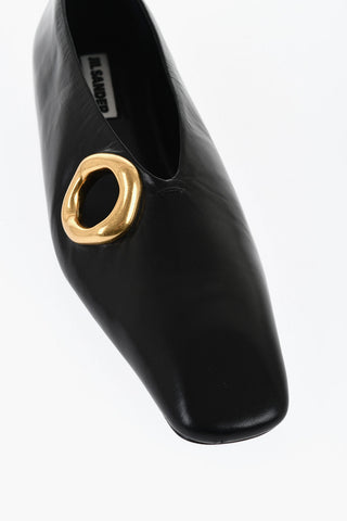 Leather Ballerias With Cutout Details