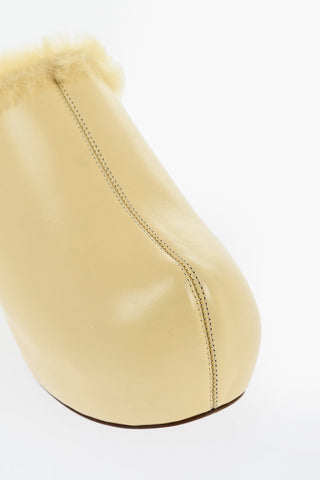 Zoccoli In Pelle Con Imbottitura Shearling 