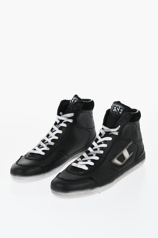 Leather High-Top Sneakers S-LEROJI with Gradient Sole