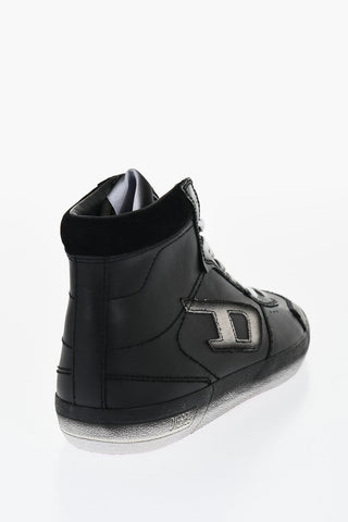 Leather High-Top Sneakers S-LEROJI with Gradient Sole