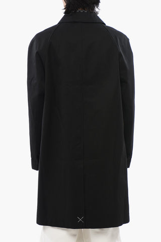 Cotton Blend Trenchcoat with Embroidered Logo