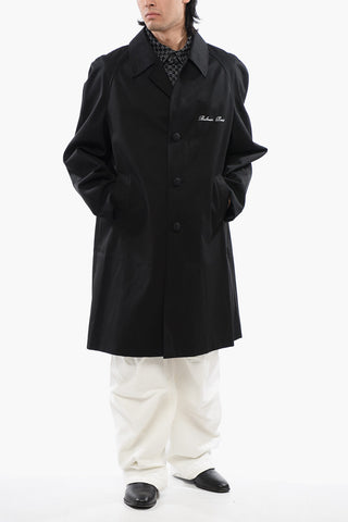 Cotton Blend Trenchcoat with Embroidered Logo