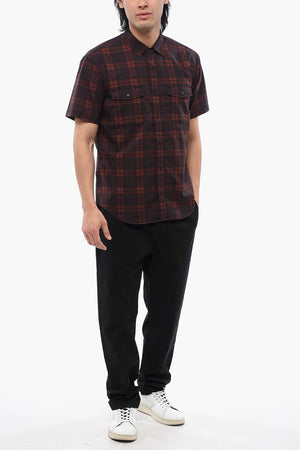 Short-Sleeve Checked Shirt MESH