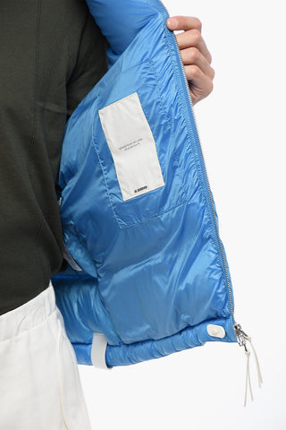 Ärmellose Steppweste aus recyceltem Nylon mit Frontreißverschluss