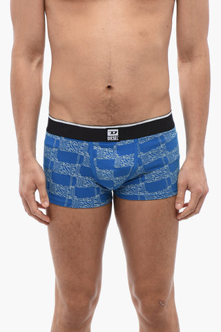 Stretch Cotton Boxer with All-Over Logo