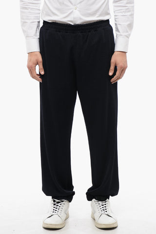 Jacquard Fabric Sweatpants with Cuffs