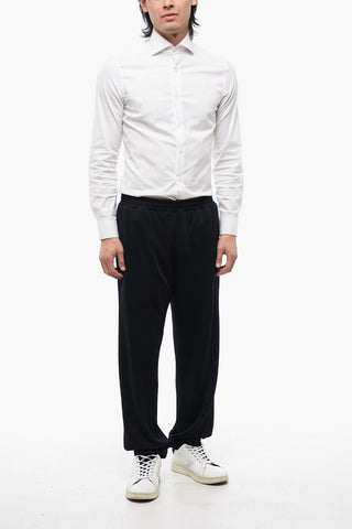 Jacquard Fabric Sweatpants with Cuffs