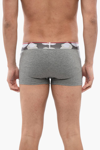 Stretch Cotton Boxer with Camouflage Elastic Band