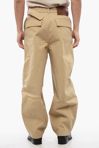 Double-pleated Baggy Fit Cotton Pants