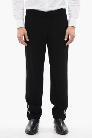 Viscose Chinos with Crystal Side Stripes