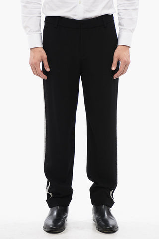 Viscose Chinos with Crystal Side Stripes