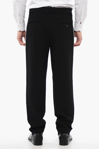 Viscose Chinos with Crystal Side Stripes