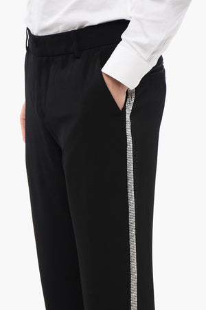 Viscose Chinos with Crystal Side Stripes
