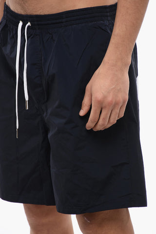 ICON Solid Color Swim Shorts with Maxi Printed Logo