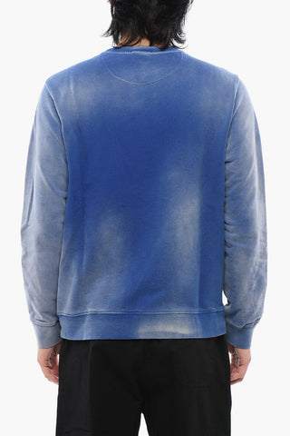 Rundhals-Sweatshirt Aus Gebürsteter Baumwolle